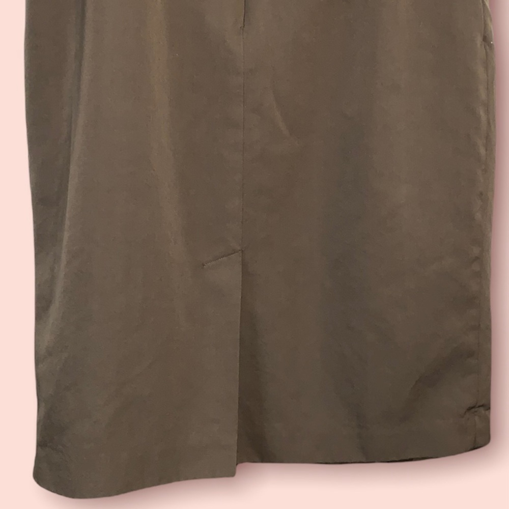 Ellen Tracy vintage tan/brown straight knee length skirt (size 14) - Picture 4 of 9
